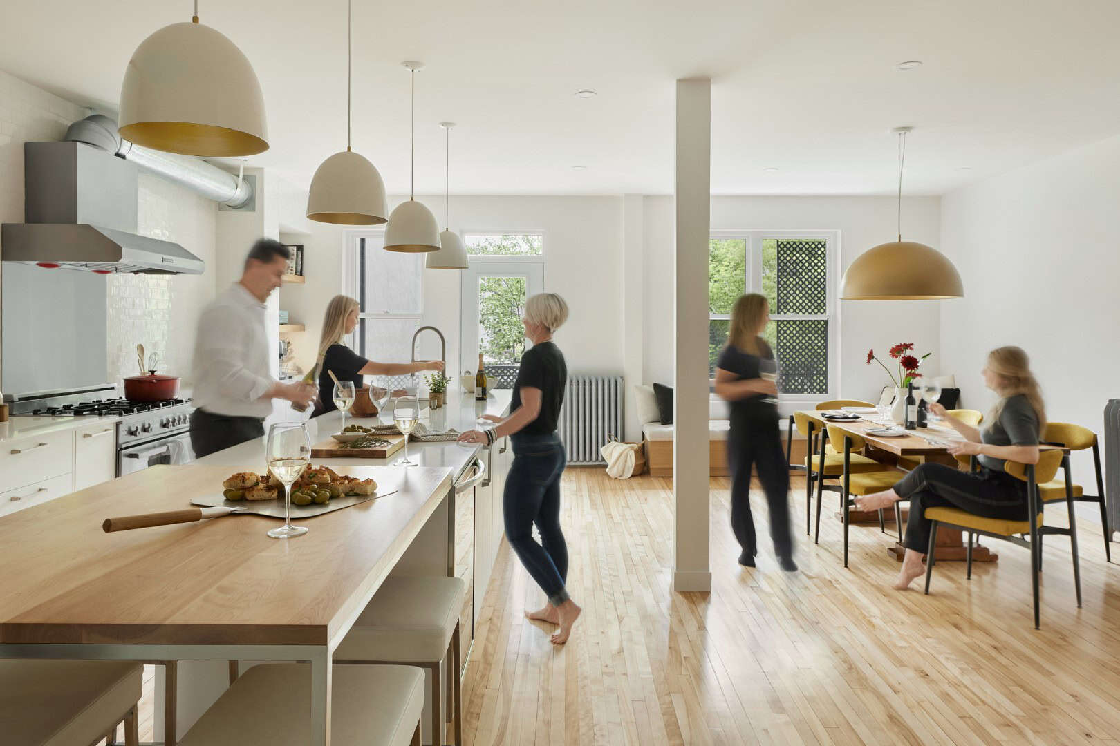 rénovation cuisine ilot pour reception montreal