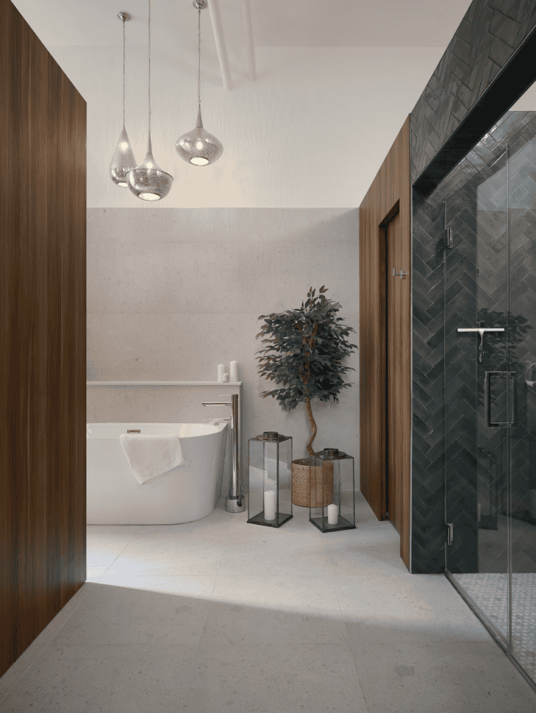 salle de bain bain autoportant ceramique verte, mesures, mobilité réduite