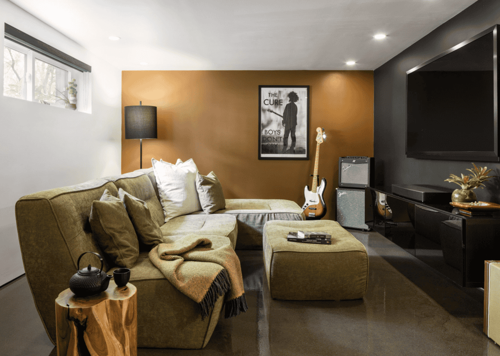 salon sous-sol montreal planche beton chauffant