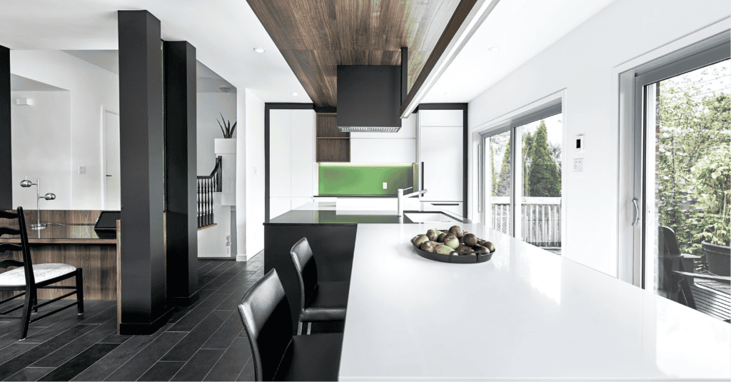 renovation cuisine moderne blanc noir vert renovation moving